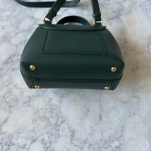 Polene Numéro Un Nano Dark Hunter Green Crossbody Bag Purse Paris - Picture 6 of 12